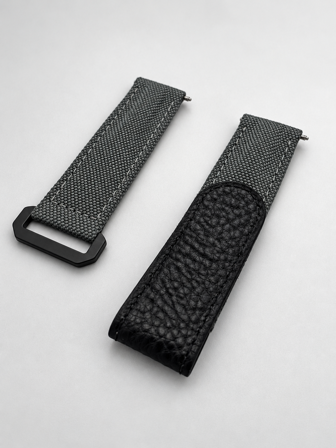 Canvas Sailcloth Hook + Loop Watch Strap with Velcro - 20mm