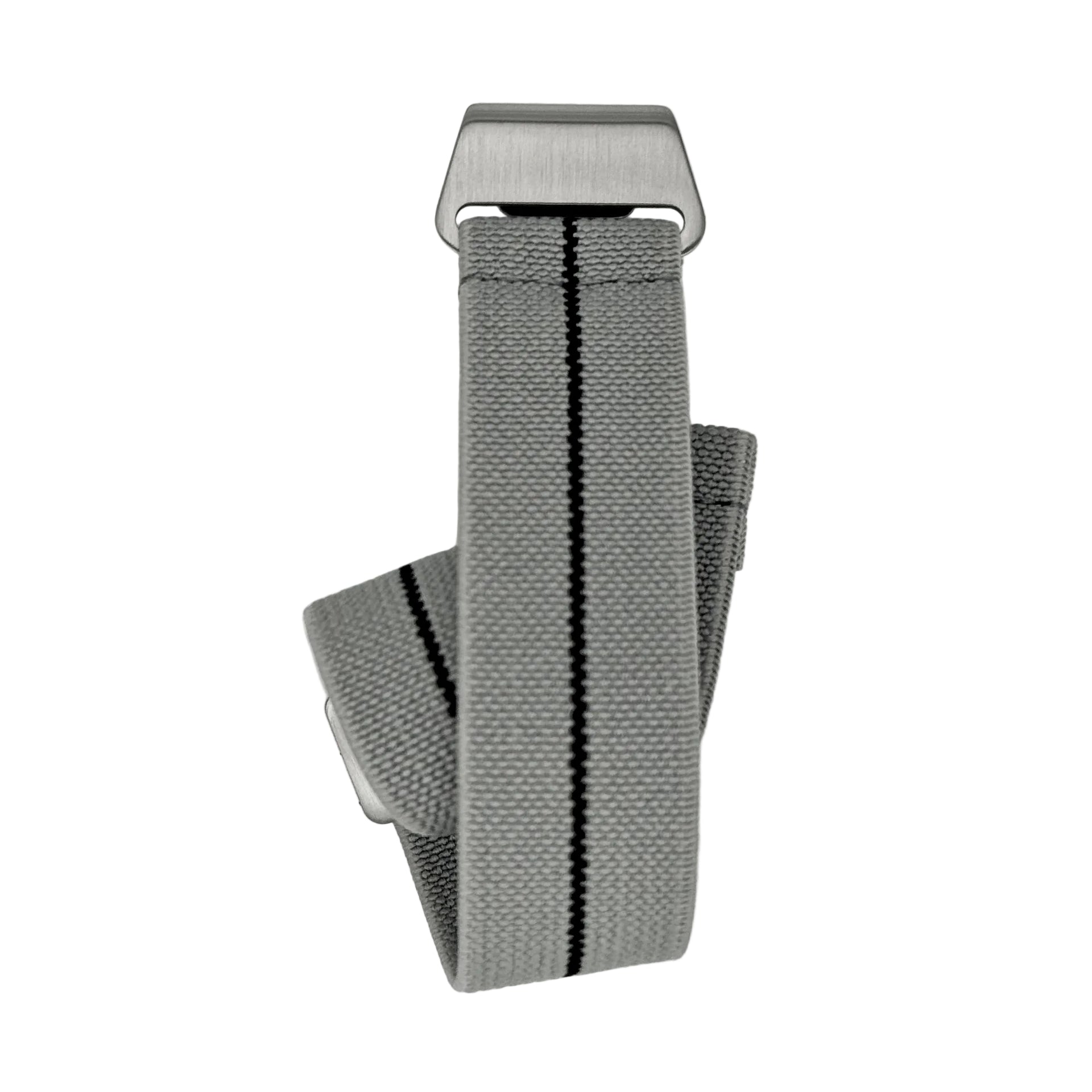 Parachute Style Elastic Dive Strap - No Pass - Gray with Black Stripe - Seals Watch Co
