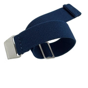Parachute Style "No Pass" Elastic Watch Straps - Solid Navy Blue - Seals Watch Co