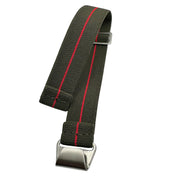 Army Green Paratrooper Parachute Watch Strap with Red Stripe