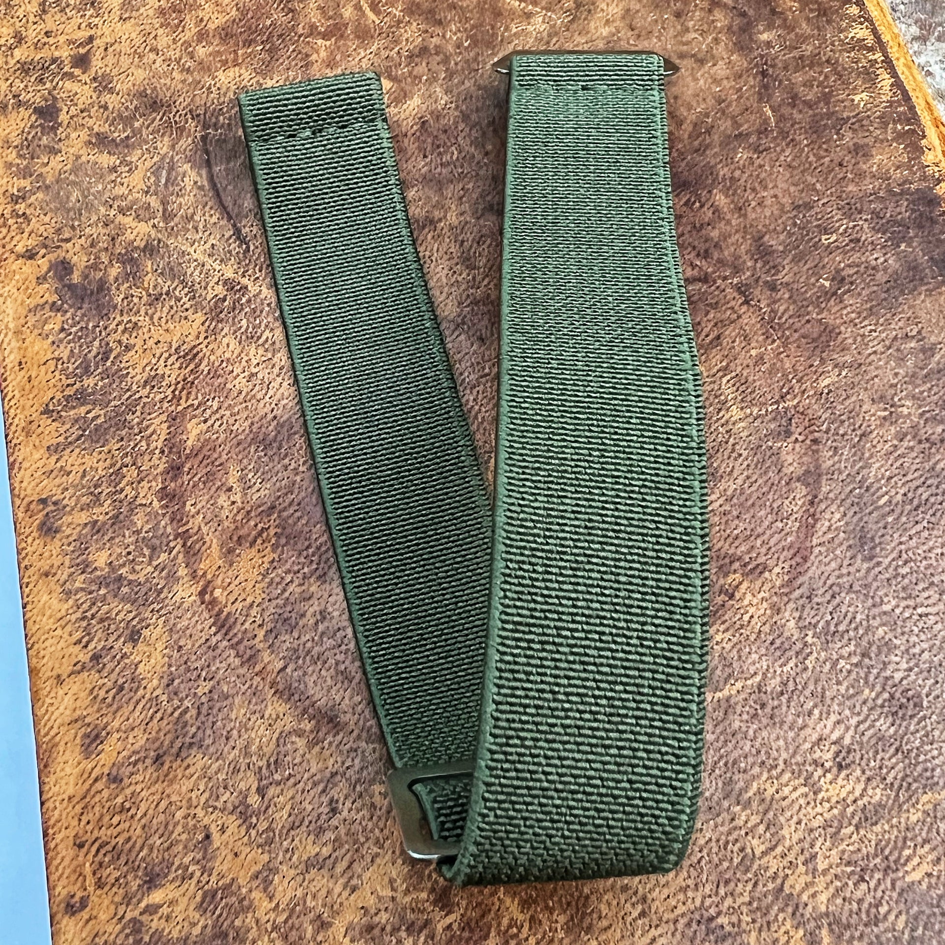 Parachute Style "No Pass" Elastic Watch Strap - Army Green - Seals Watch Co