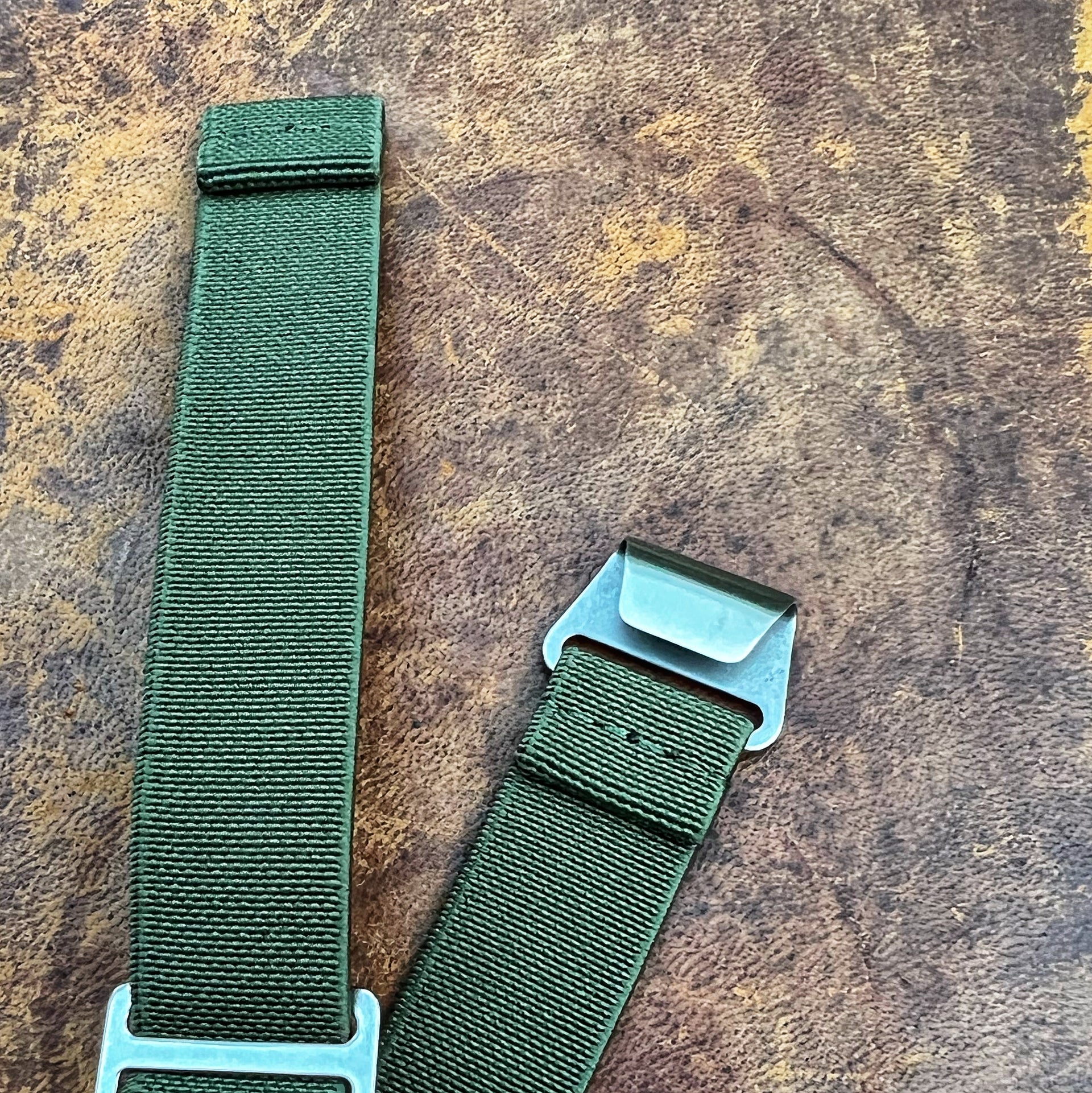 Parachute Style "No Pass" Elastic Watch Strap - Army Green - Seals Watch Co