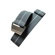 Gray with Single White Stripe Parachute Watch Band from Seals Watch Company in USA