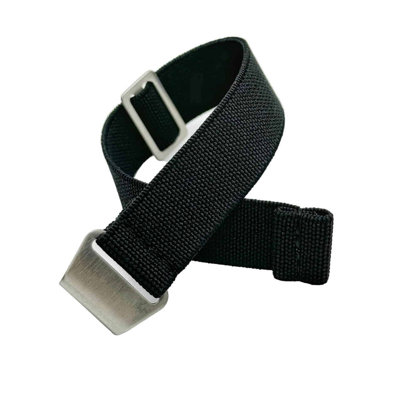 Parachute Style "No Pass" Elastic Dive Watch Strap - Black - Seals Watch Co