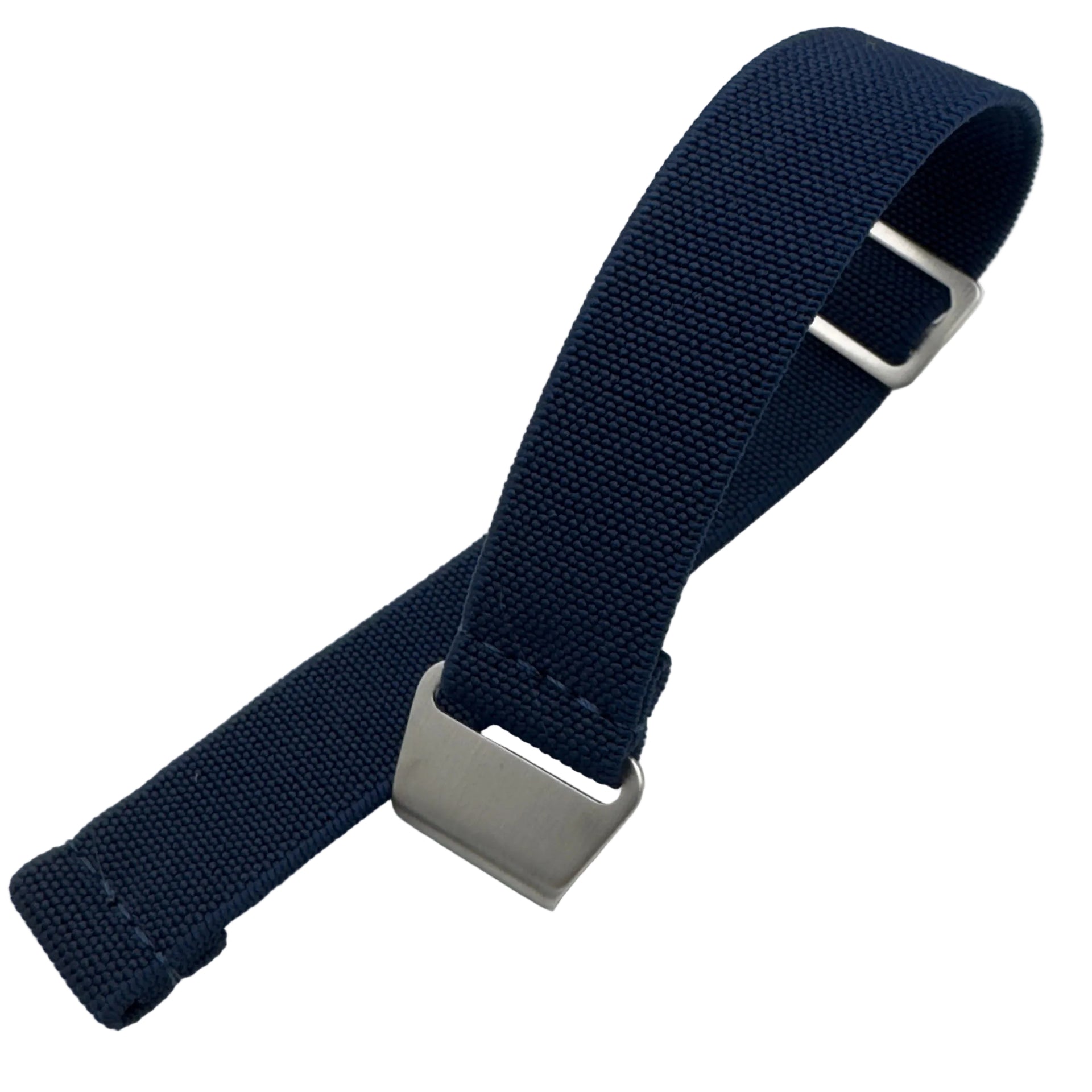Parachute Style "No Pass" Elastic Watch Straps - Solid Navy Blue - Seals Watch Co