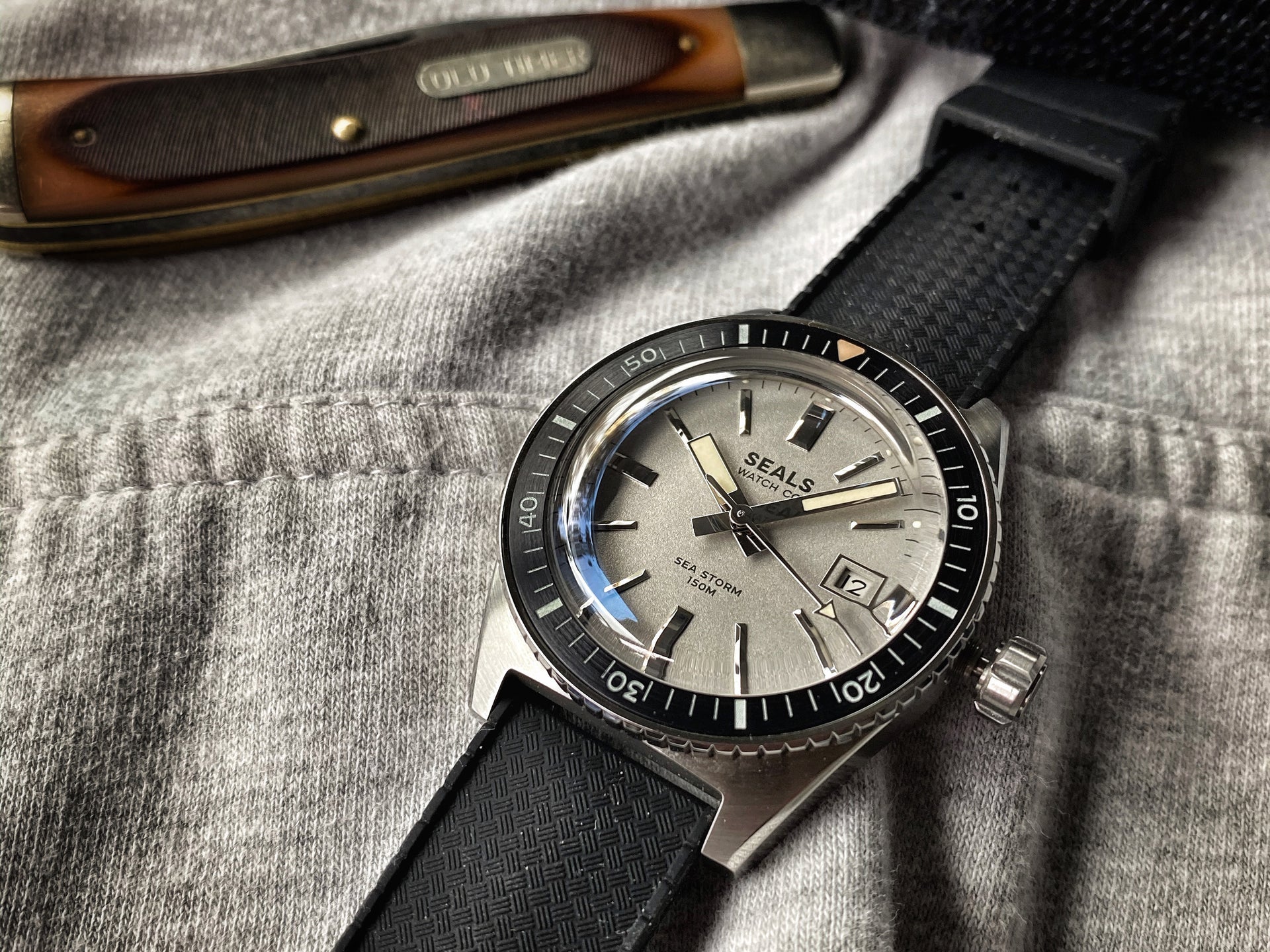"Sea Storm" Dive Watch - Limited Run Skin Diver - No Date Reveal - Seals Watch Co