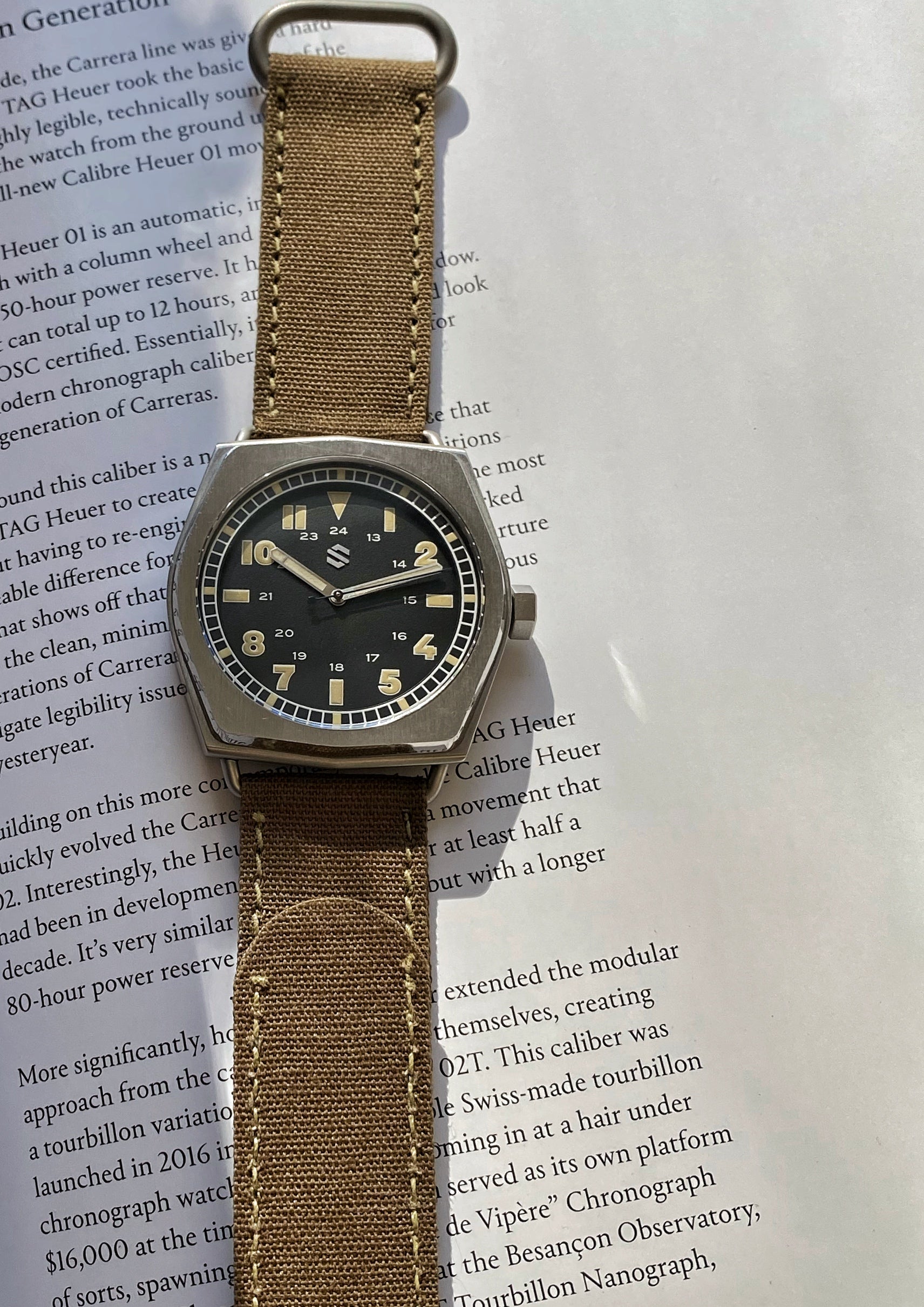 Sturdy Canvas Watch Strap with Hook & Latch System | 22mm - Seals Watch Co