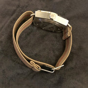 Parachute Style "No Pass" Elastic Watch Straps - Khaki With Red Stripe - American Microbrand