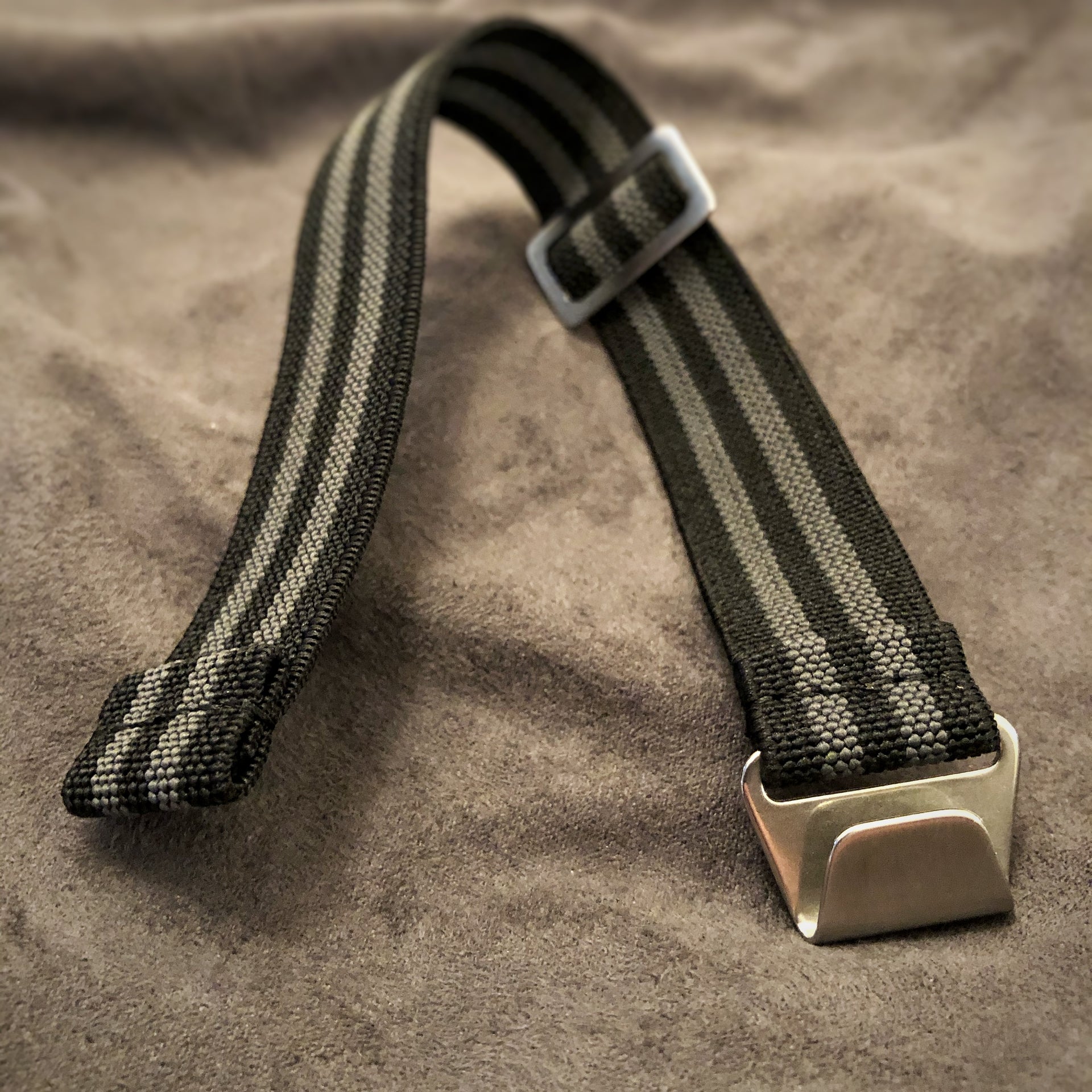 Parachute Style "No Pass" Elastic Watch Strap - Bond Style - American Microbrand