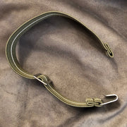 Parachute Style "No Pass" Elastic Watch Straps - Army Green with White Stripe - American Microbrand