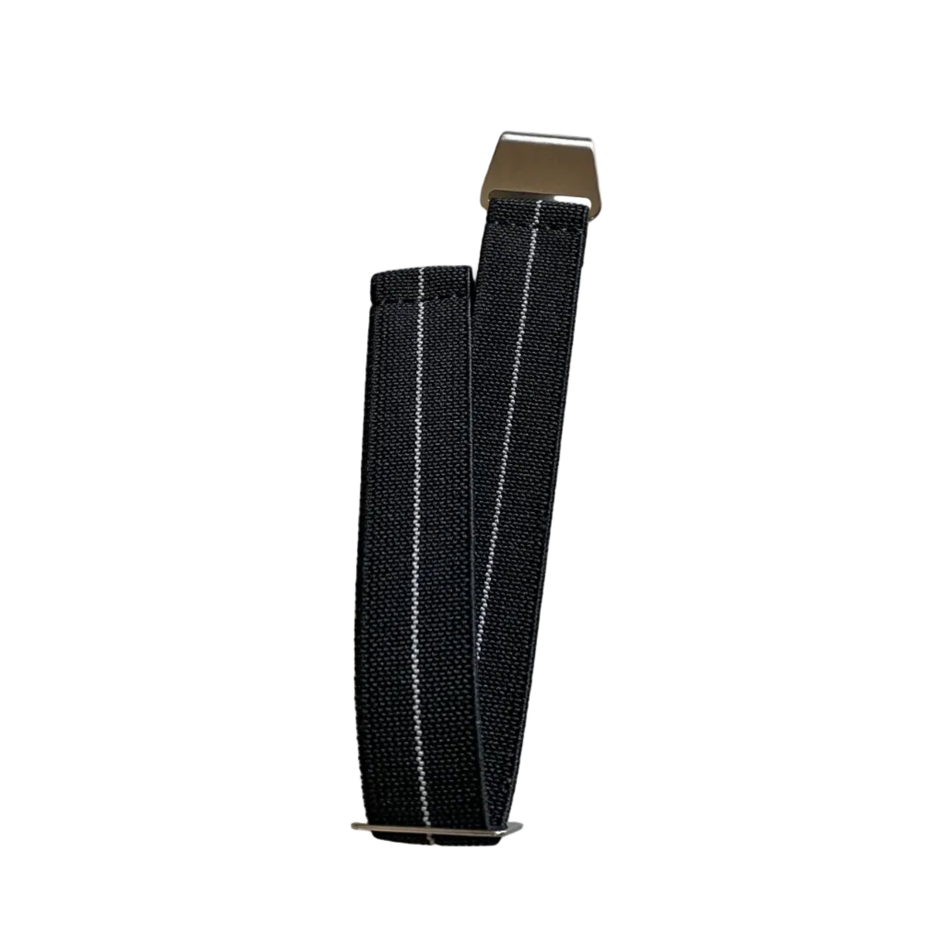 Parachute Style Elastic Dive Strap - No Pass - Black With White Stripe - Seals Watch Co