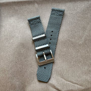 Gray Hemp Cotton Pliable 22mm Watch Strap with Quick Release Spring Bars Delivered From California