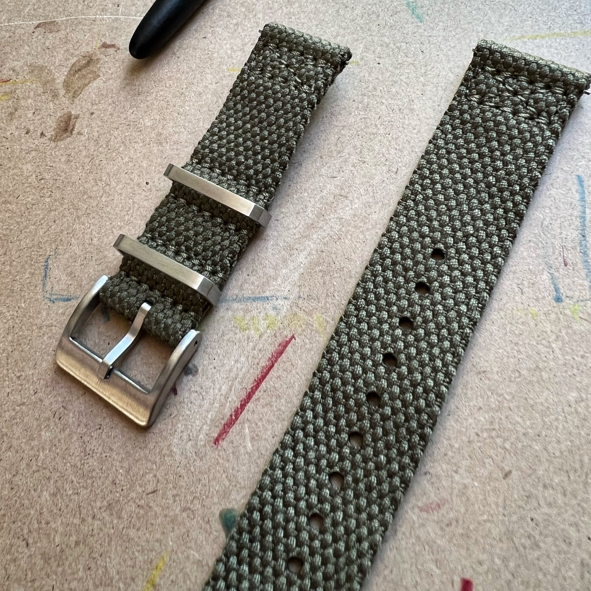 Two-Piece Divers Style Watch Strap, 20mm Watch Band - Seals Watch Co