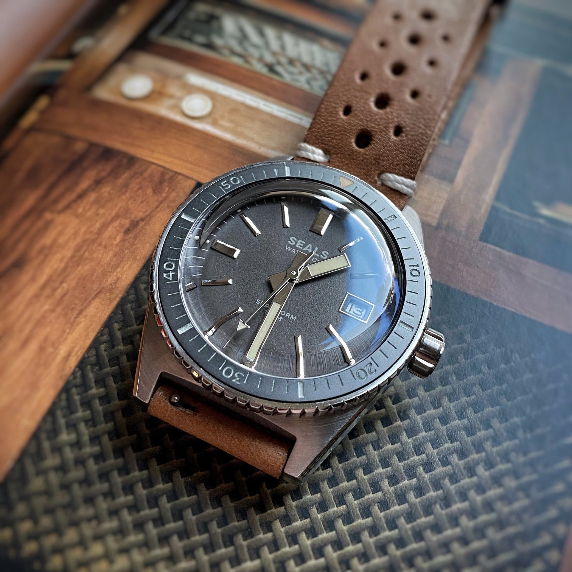 "Sea Storm" Dive Watch - Limited Run Skin Diver - With Date - Seals Watch Co