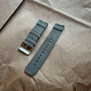 Two-Piece Divers Style Fog Gray Watch Strap, 22mm Watch Band - Seals Watch Co
