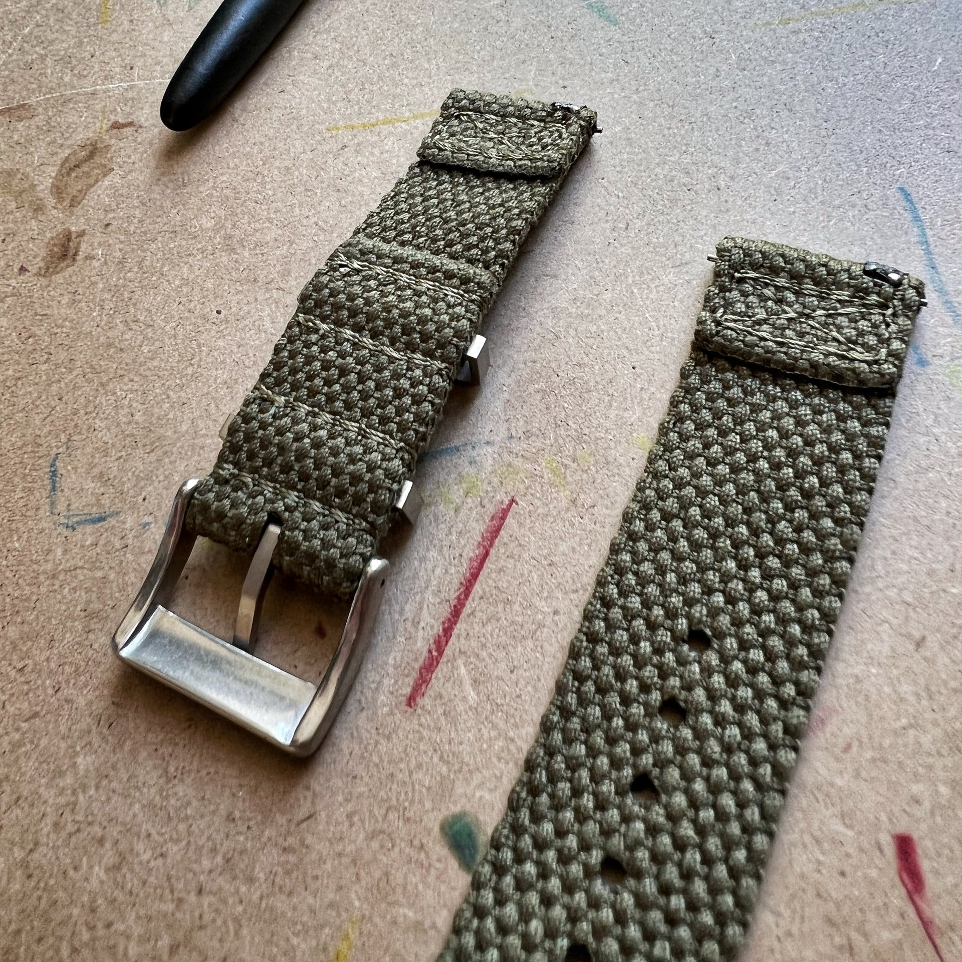 Two-Piece Divers Style Watch Strap, 20mm Watch Band - Seals Watch Co