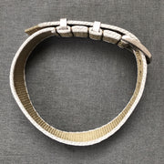 Silver Edged Khaki Nylon Watch Band, 20mm - American Microbrand