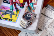 Model A.5 Automatic Wrist Watch - Burgundy Roulette - American Microbrand