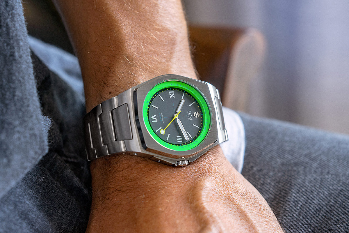 Model A.5 Automatic Wrist Watch - Acid Green - American Microbrand